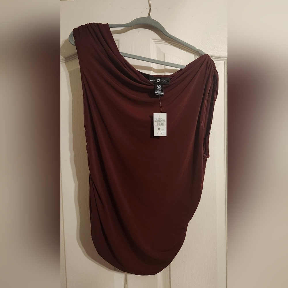 Ashley Stewart Ruched Off The Shoulder Top - Picture 2 of 5